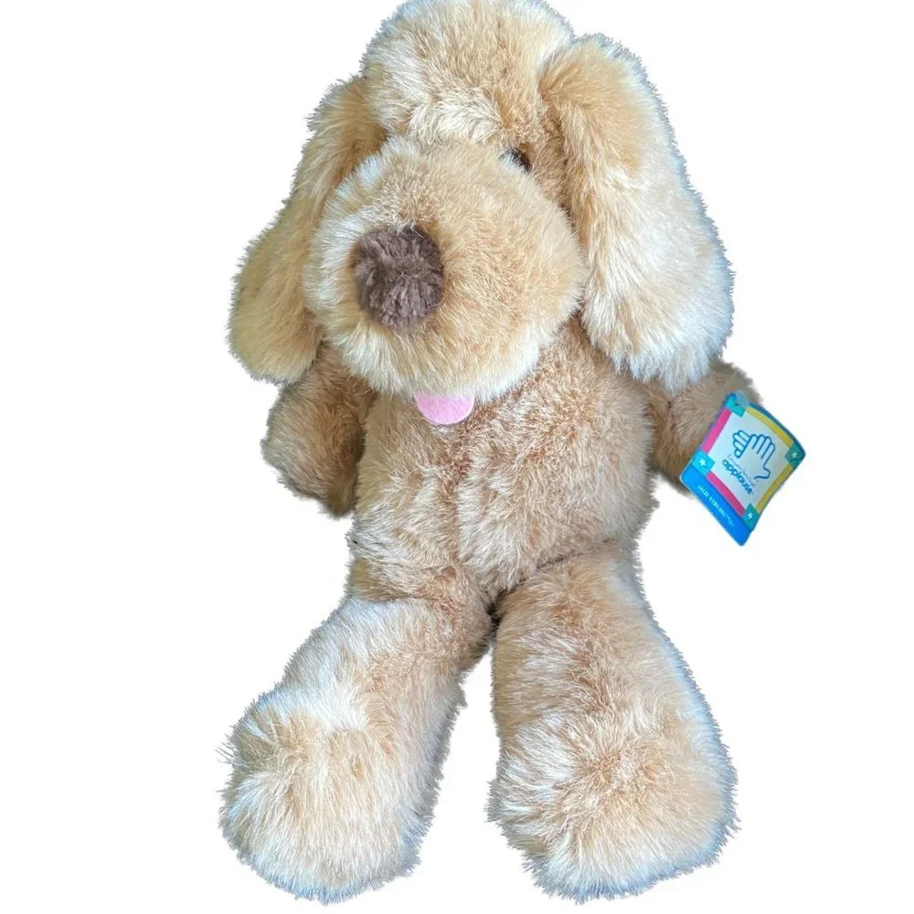 Vintage Applause Plush Puppy Golden Brown 1988 Hound Dog 16 Stuffy Long Ears 80s - Picture 1 of 13